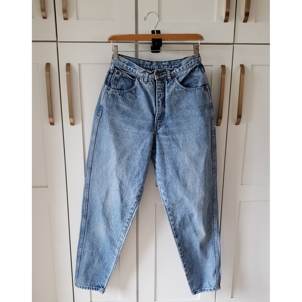 BHS Jeans Womens 14 Blue Vintage Mom High Rise Tapered 80s Wedgie